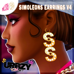 [AZHARMOONN X SENSASIMS] URBZ Y2K  Street & SUN Double  Simoleon Rhinestone Earrings project image