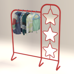 Stars Mirror with Clother Rack logo
