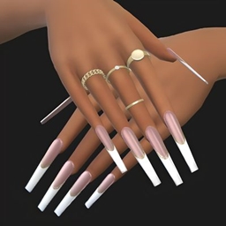 French Super long nails logo