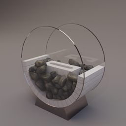 Modern Semi-Circular Glass Fireplace logo