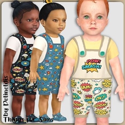 Infants Super Hero Short Overall logo