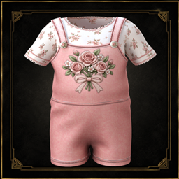 Infant - Sweet floral romper with layered top and bouquet detail logo