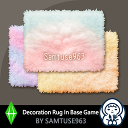 Pastel Fluffy Rectangular Dance Rug #1 Samtuse963 logo