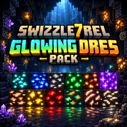 Swizzle Glowing Ores Pack for Minecraft 1.21 — Shaders screenshot