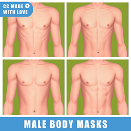Male body masks project image