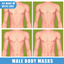 Male body masks logo