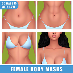 Female body masks project image
