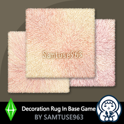 Pastel Fluffy Square Dance Rug #7 Samtuse963