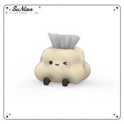 "Cloud Bubble"tissue box logo
