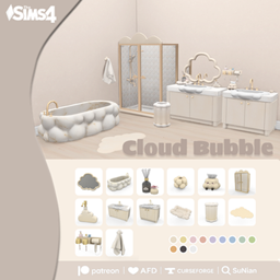 "Cloud & Bubble" Bathroom Set logo