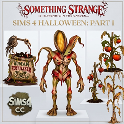 "Something Strange" Sims 4 Halloween Set 1 logo