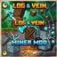 Log and vein miner logo