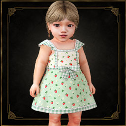 Infant - Charming gingham dress with bow and flutter sleeves logo