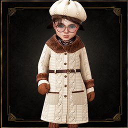 Toddler - Cozy belted knit coat with faux fur trim project image
