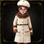Toddler - Cozy belted knit coat with faux fur trim logo