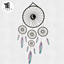Rainbow dreamcatcher with string lights logo