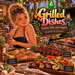 Grilled Dishes – Salmon, Ribs and Veggies by Somik & Severinka - Tradução PTBR project image