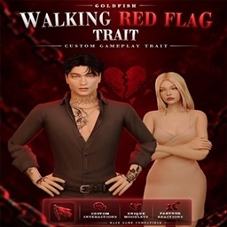 GoldFishSims - Walking Red Flag Trait / translation spanish by Monisims project image