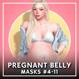 Pregnant belly masks #4-11 logo
