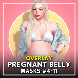 Pregnant belly masks #4-11 OVERLAY logo