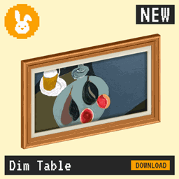 Raster Rabbit: Daily Drop - Dim Table | DEEP SHADOW Still Life Collection (3 New Paintings)