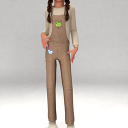 Layla - Child overalls over a long-sleeve top (sweet cashmere set) project image