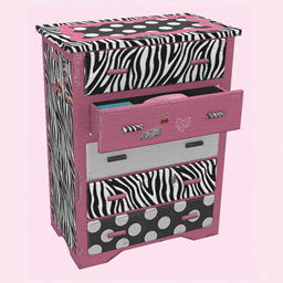 [Zha.na] Y2K Pink Zebra dresser logo