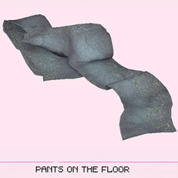 [Zha.na] Y2K Pants on the floor logo