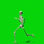 skeleton running  logo