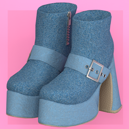 Denim Platform Boots logo
