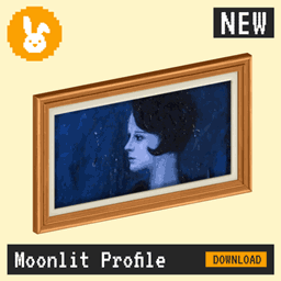 Raster Rabbit: Daily Drop - Moonlit Profile | DEEP SHADOW Portrait Collection (3 New Paintings)