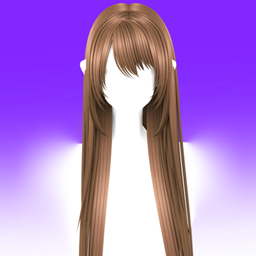 【 SUSHI77 】 S382 diagonal bangs style ultra long straight hair ultra long straight short hair logo