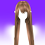 【 SUSHI77 】 S382 diagonal bangs style ultra long straight hair ultra long straight short hair logo
