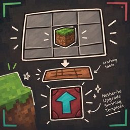 Netherite upgrade with one dirt logo