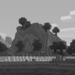 Black and white default Minecraft textures