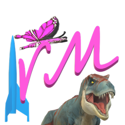Vestra Mater - Space and Dinos logo