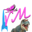 Vestra Mater - Space and Dinos logo