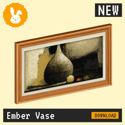 Raster Rabbit: Daily Drop - Ember Vase | DEEP SHADOW Still Life Collection (3 New Paintings) logo