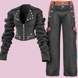 Military leather jacket and jeans project image