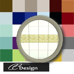 A round mirror logo