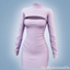 Cutout mock neck mini dress logo