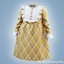 Toddler - Ruffle bib plaid dress logo