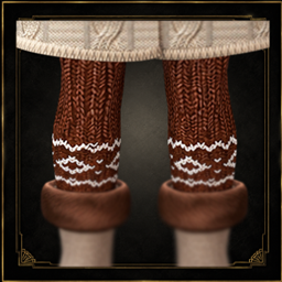 Infant - Cozy knitted tights with Nordic pattern and cable texture logo