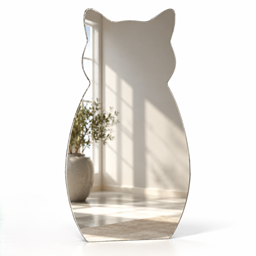 Feline Silhouette Mirror logo