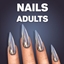 Long Stiletto Glazed Donut Nails logo