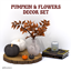 Kaziecc ~ Pumpkin & Flowers Decor Set - Books, Candle & Floral Vase | 6 Pieces logo