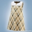 Toddler - Classic plaid dress with collar logo