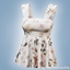 Floral babydoll top logo