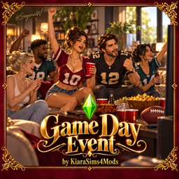 Game Day Event by KiaraSims4Mods - Tradução PTBR logo