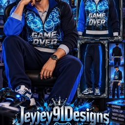 Game Over Bomber Jacket & Sweatpants Set logo